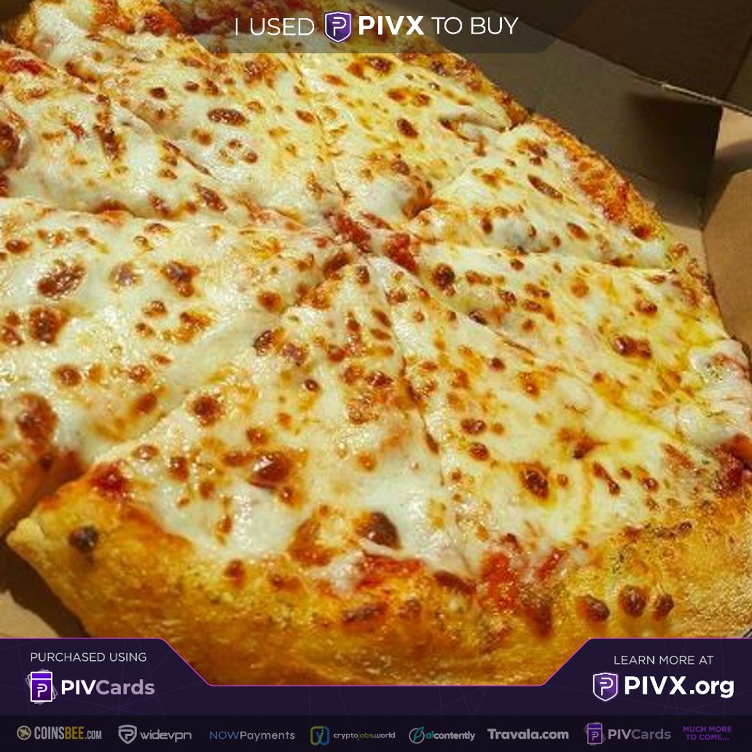 @PIVX_Marketing I bought this pizza using PIVX
#Privacymatters