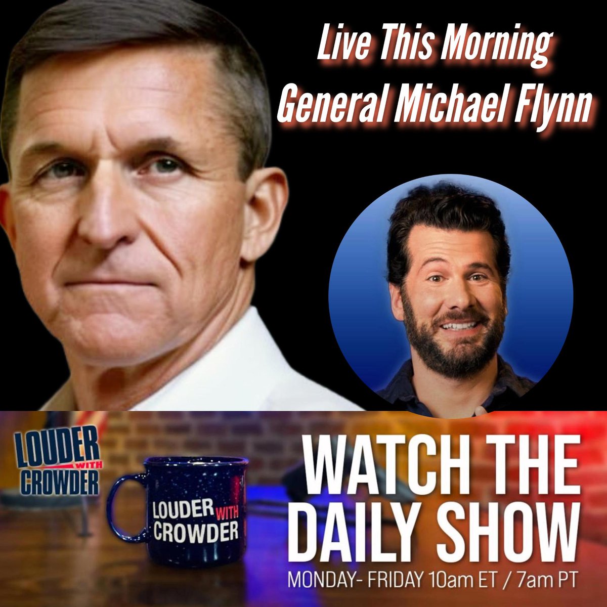 Don't miss out! Make sure to watch @scrowder tomorrow as @GenFlynn talks about the Flynn Movie.
rumble.com/c/StevenCrowder

To subscribe and receive daily updates, visit Flynnmovie.com. 

#Flynnwasframed #Flynnmovie