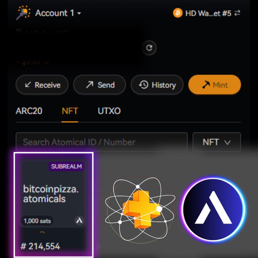 So simple to do it! Get your #Bitcoinpizza 🍕 #subrealm for free.
This is just possible in atomicals⚛️🔥