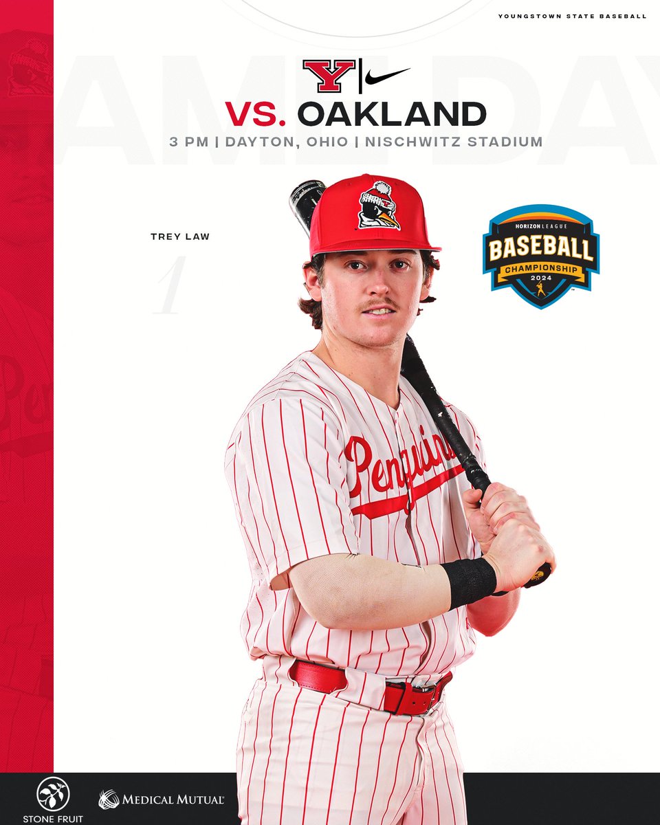 𝙏𝙤𝙪𝙧𝙣𝙚𝙮 𝙏𝙞𝙢𝙚 🐧⚾️ Set to face the Golden Grizzlies today in the opening round of the 2024 #HLBASE Championship! ⚾️ vs. Oakland 🏟️ Nischwitz Stadium 📍 Dayton, Ohio 🕒 3 p.m. 📺 ESPN+ 🎧 YSNLive.com #GoGuins // #HereInYoungstown