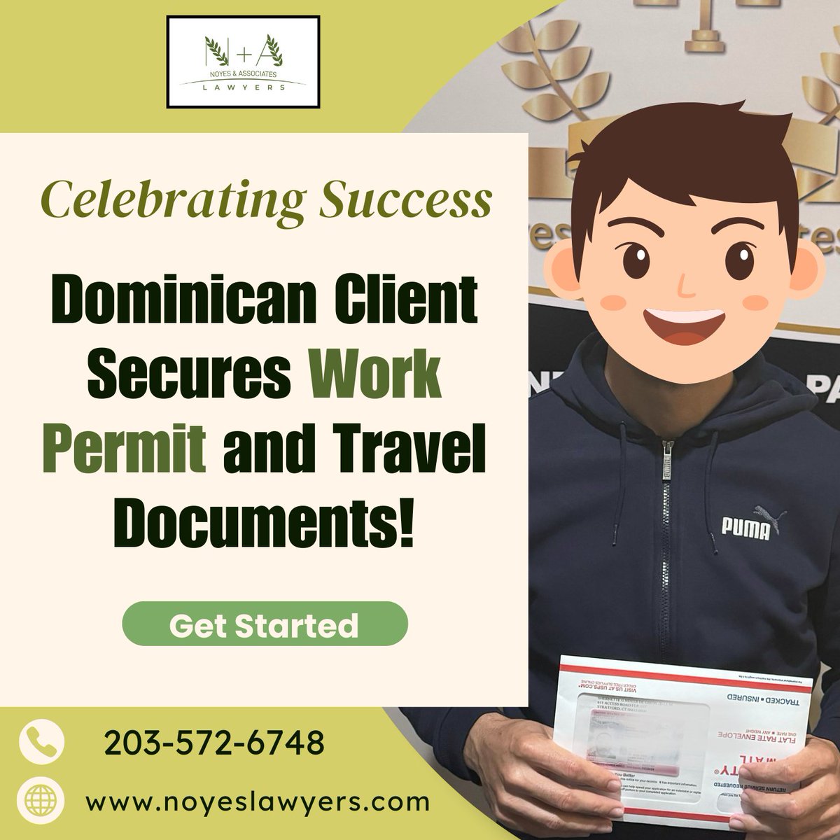 NoyesAssoclaw's tweet image. 🌟 Exciting news! Our Dominican client just received their work permit and travel documents. Congratulations! 👔🌎

Start your green card journey with us! 💚⚖️ JotForm

📞 203-572-6748
🌐 noyeslawyers.com

#WorkPermit #TravelDocuments #NoyesLawFirm #GlobalJourney
