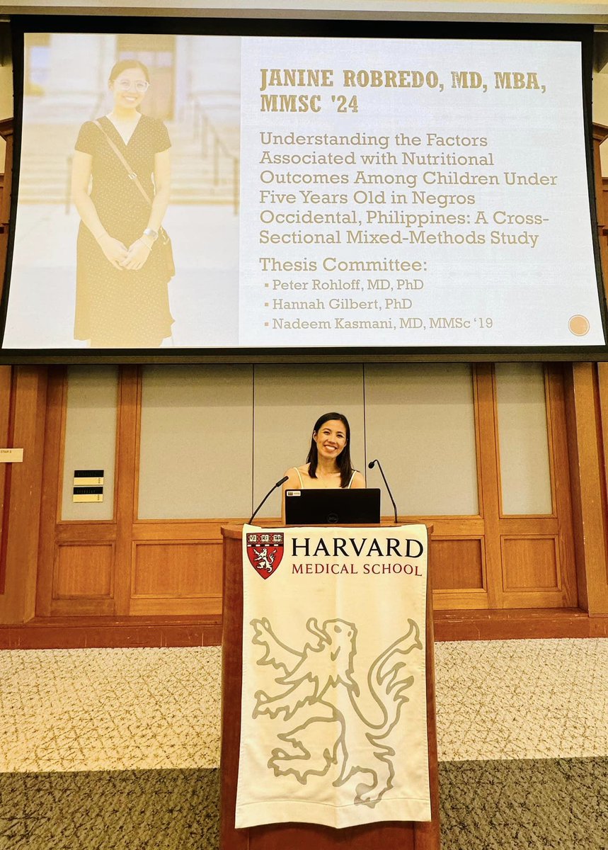 inquirerdotnet's tweet photo. CONGRATS, DOC TRICIA 🎓

LOOK: Dr. Tricia Robredo, second daughter of former Vice President Leni Robredo, has finished her master’s program at the Harvard Medical School Master of Medical Science in Global Health Delivery.

She successfully defended her thesis on “Understanding the Factors Associated with Nutritional Outcomes Among Children Under Five Years Old in Negros Occidental." | 📷: Leni Robredo/Facebook

For more stories, visit https://t.co/AuYsgsogFf