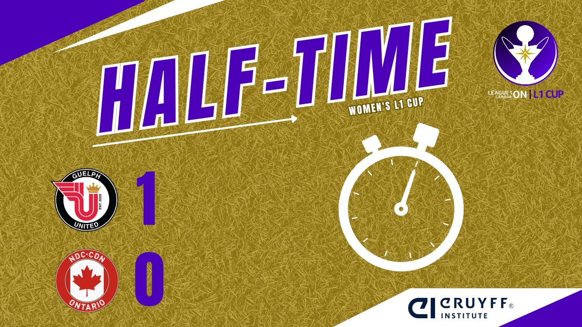 It's HT with @guelphunitedfc edging it out 1-0. Stay tuned for the second half. and the League1 Live app for lineups and match updates. iOS: sport.li/nk-l1ca-apple Android:sport.li/nk-l1ca-google #L1ONLive