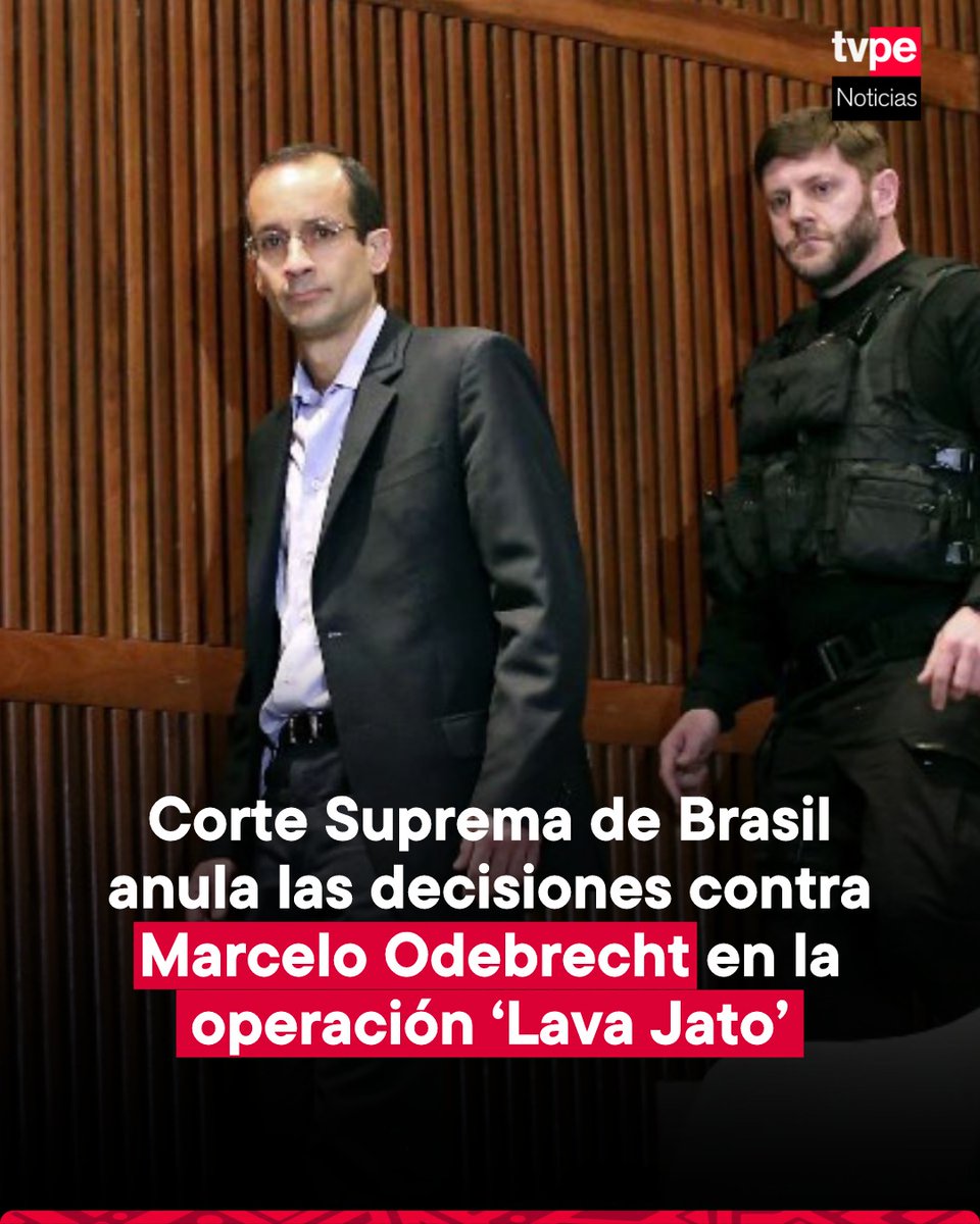 ⚠ 🇧🇷 ¡Atención! La Corte Suprema de Brasil anuló este martes las decisiones tomadas por un tribunal regional contra Marcelo Odebrecht por las que terminó condenado por corrupción en el marco del caso 'Lava Jato'. 📣 Según precisó el magistrado José Antonio Días Tofolli, algunos