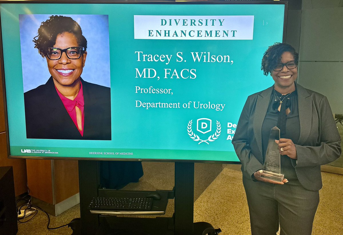 @UABHeersink Congratulations to our very own @traceywilsonmd honored as 2024 Dean’s Excellence Award recipient for diversity enhancement!