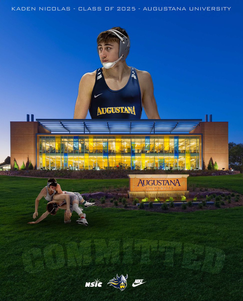 Kaden Nicolas (@kadennicolas1) on Twitter photo I’m very excited to announce my commitment to Augustana University to continue my academic and wrestling career. Thank you to my family, coaches, and friends for making this possible.
All Glory to God!
Go Vikes🗡️
<a href="/AugustanaWR/">Augustana Wrestling</a>
<a href="/JasonReitmeier1/">Jason Reitmeier</a>
<a href="/chismfink/">Chism Fink</a> I’m very excited to announce my commitment to Augustana University to continue my academic and wrestling career. Thank you to my family, coaches, and friends for making this possible.
All Glory to God!
Go Vikes🗡️
<a href="/AugustanaWR/">Augustana Wrestling</a>
<a href="/JasonReitmeier1/">Jason Reitmeier</a>
<a href="/chismfink/">Chism Fink</a>