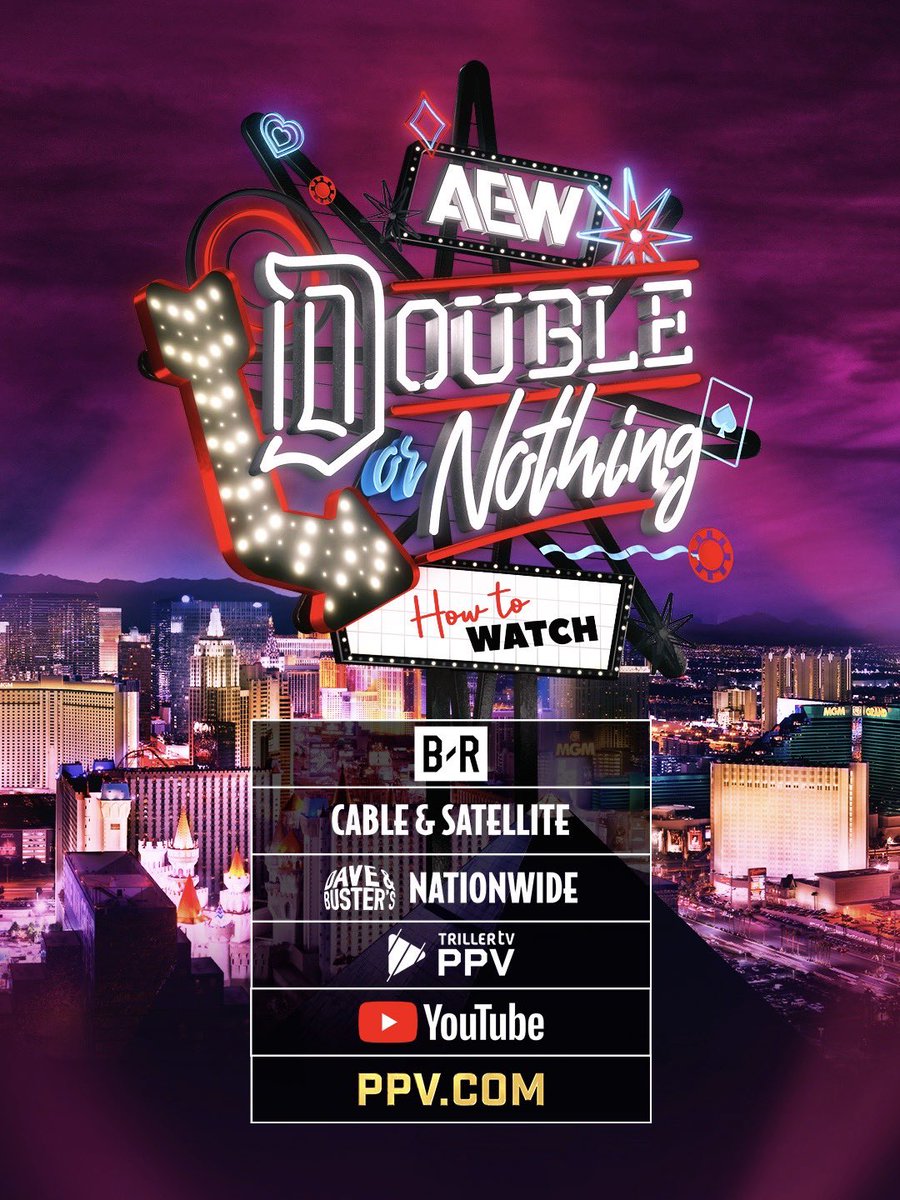 Starting off @AEW’s 5 year anniversary celebration week with #AEWDynamite tomorrow and the PPV #AEWDON in Las Vegas Sunday! WHAT A TIME TO BE ALIVE PAY UP 👹💰
