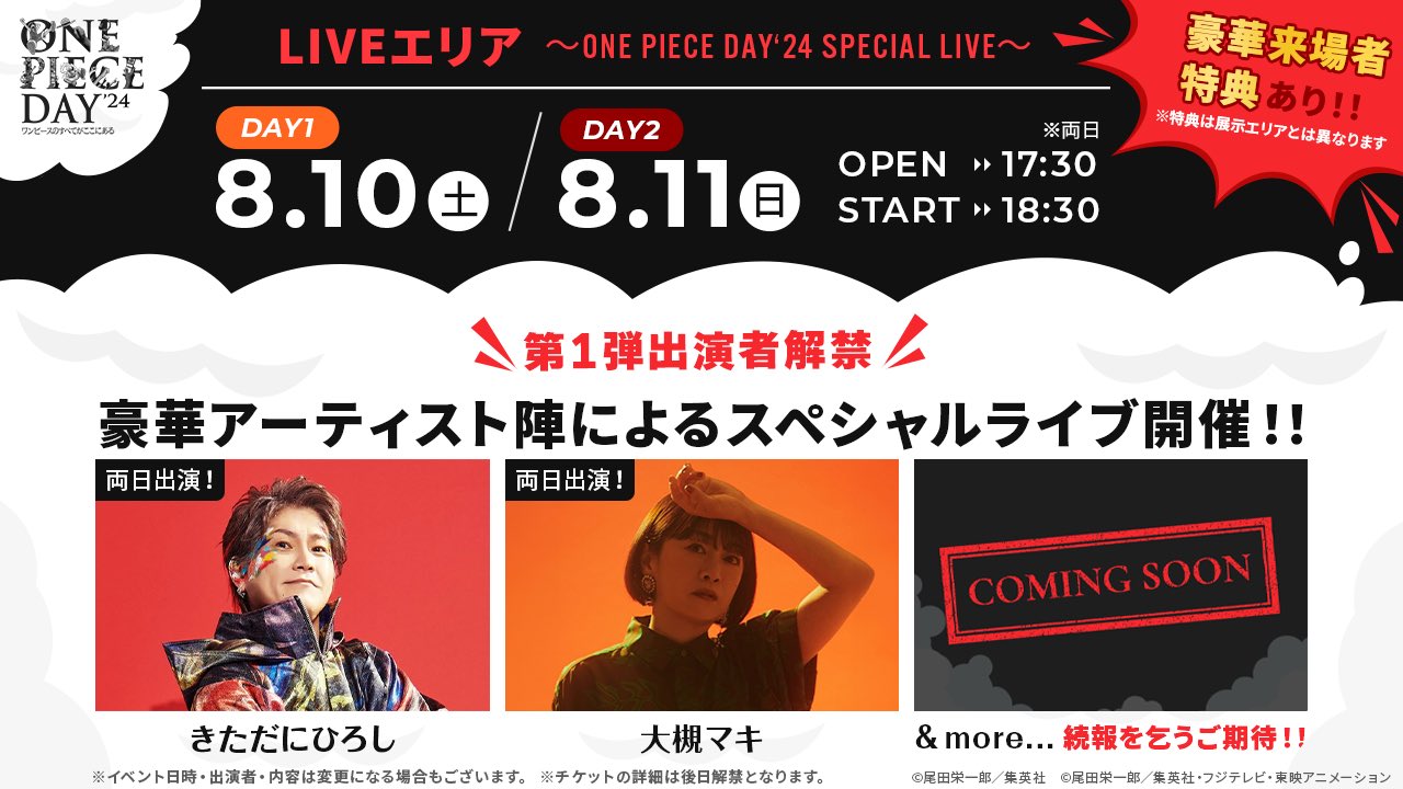 ONE PIECE DAY'24 SPECIAL LIVE入場者特典(2日目) チケット | ONE PIECE