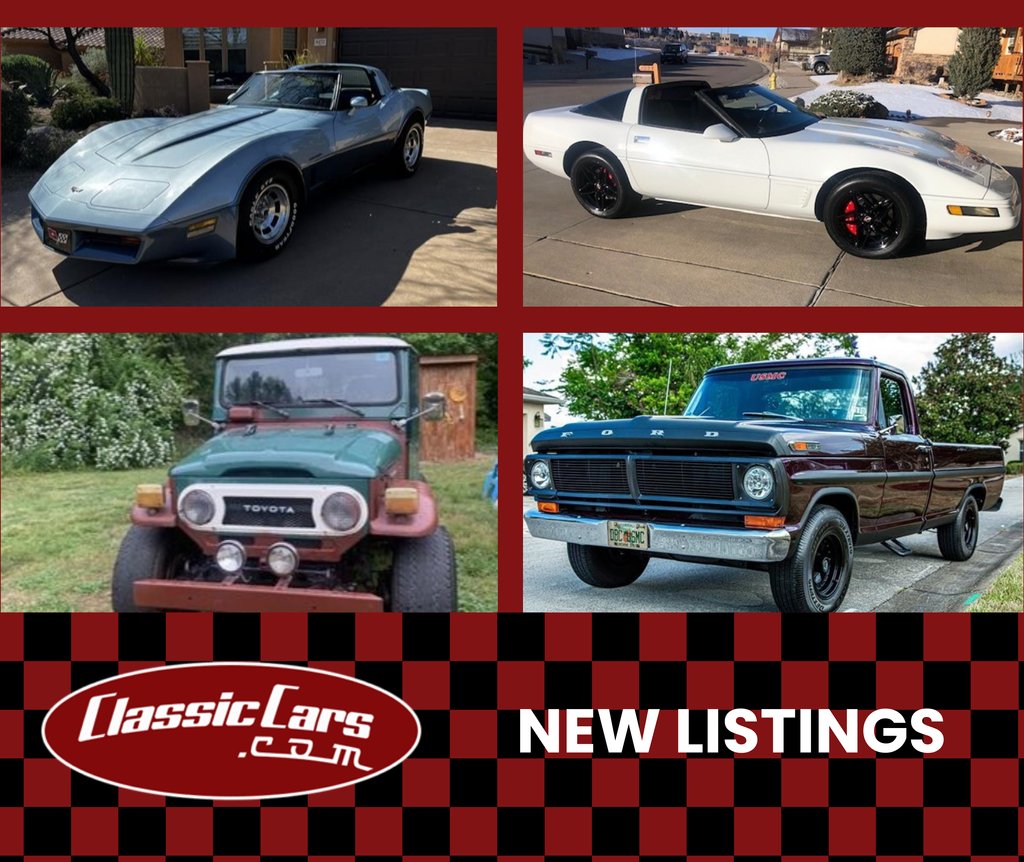 Check out our latest listings below! Let us know which one is your favorite. 1970 Ford F100: l8r.it/mNKV 1982 Chevrolet Corvette: l8r.it/EJG4 1996 Chevrolet Corvette: l8r.it/VjzE 1978 Toyota Land Cruiser FJ40: l8r.it/6UD4