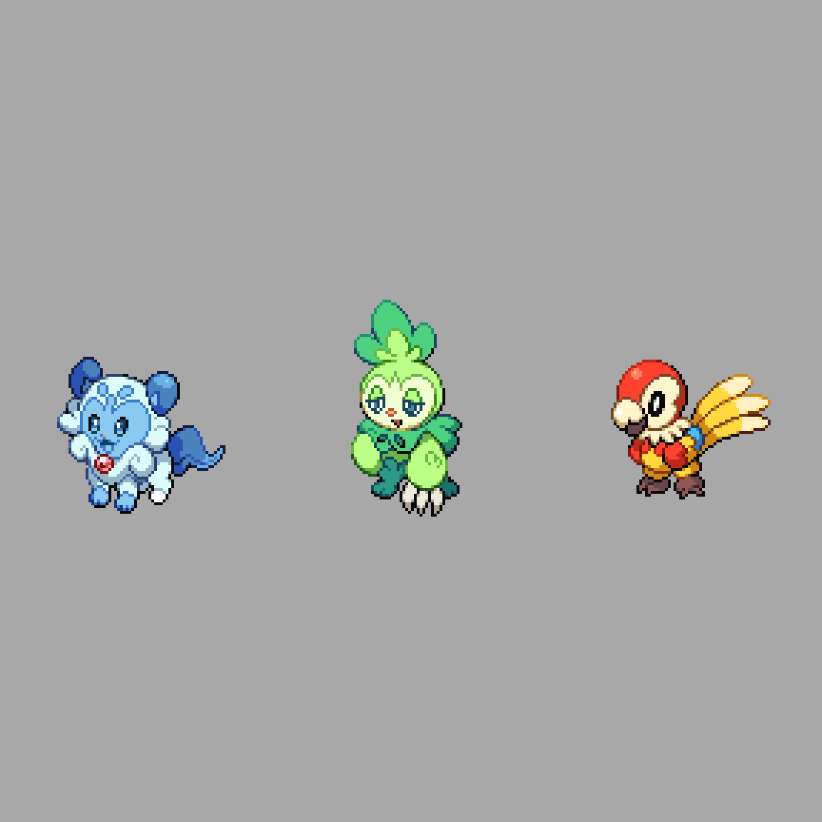 rose_bushes_'s tweet photo. sprited a few fakemon designed by @dayofpi 
go check them out!
#fakemon #pixelart https://t.co/OrN5h9RqhU