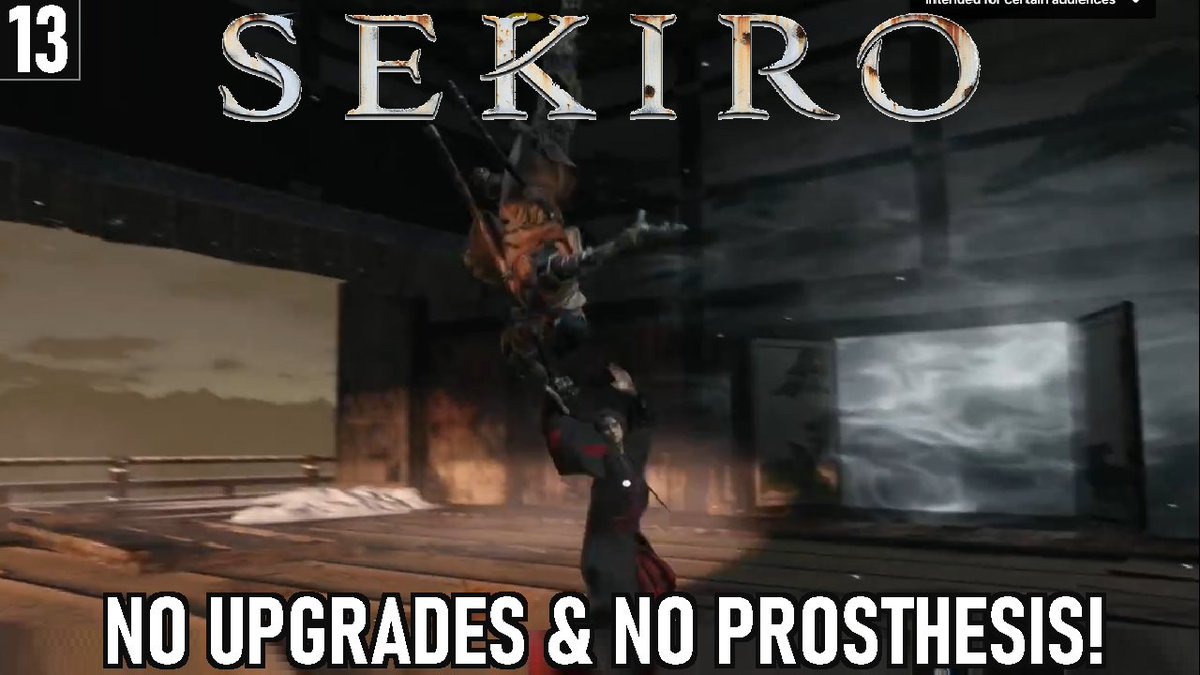 🔴Our #ChallengeRun of Sekiro continues as we battle Emma the Gentle Blade! How far can I get without using skill points, damage upgrades, or the prosthesis? Let's find out! youtu.be/xEdJN7ydbA8

#SEKIRO #twitchaffiliate