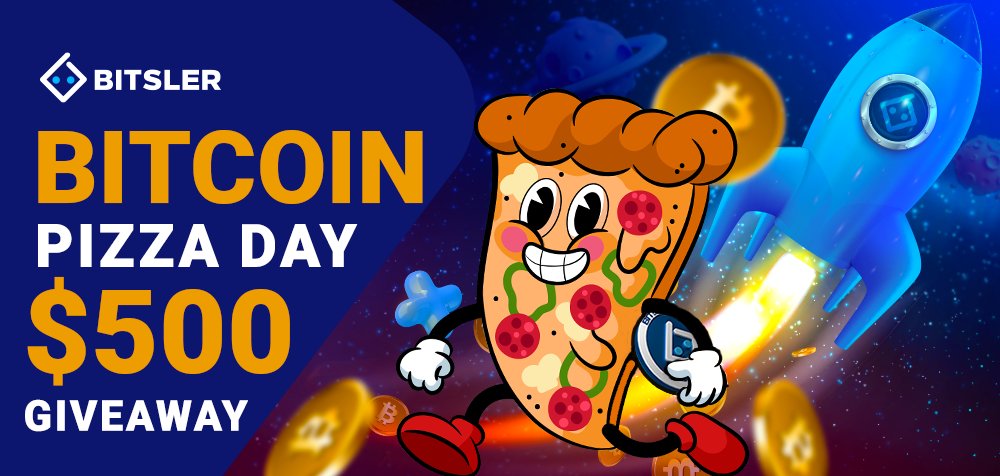 🍕🍕 Happy #BitcoinPizzaDay! 🍕🍕

We're giving away $500 in Bitcoin to celebrate! 🎉

▶️ Follow us & RT
▶️ Register on Bitsler (get a 200% Welcome Bonus at bitsler.com/?ref=socialmar…)
▶️ Tag a friend who'd love to win!

Winner revealed in 7 days! #Crypto #BTC #PizzaDay