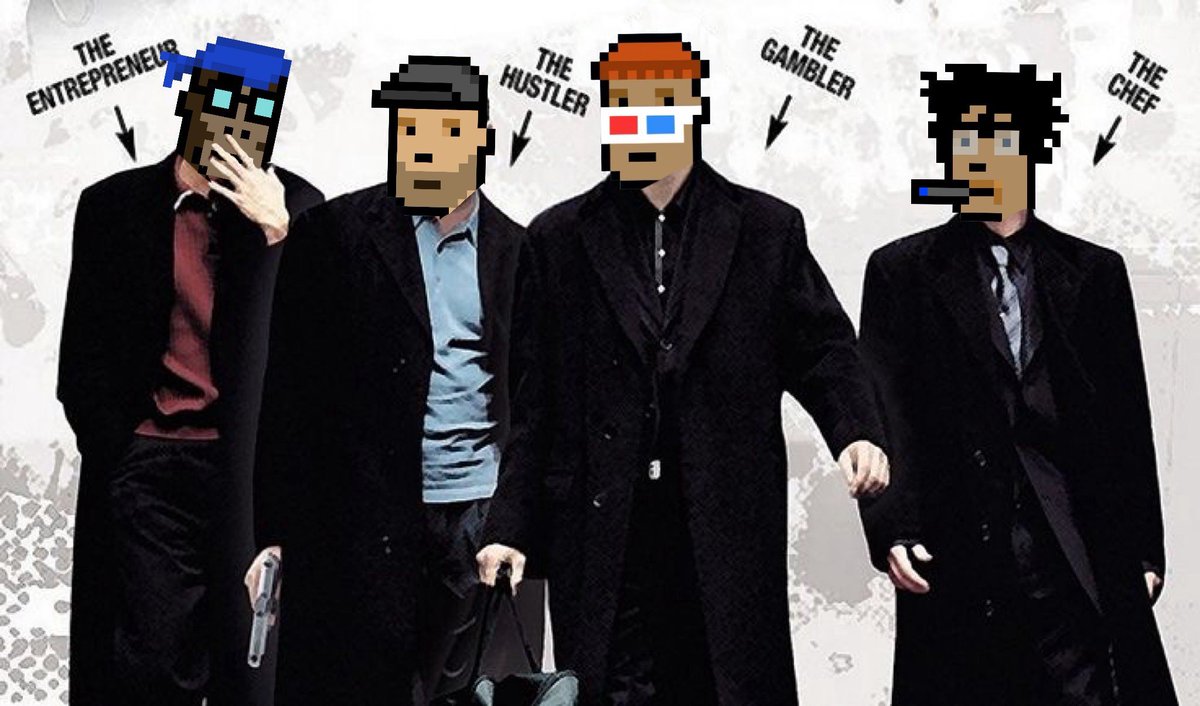 Danny_Zav's tweet image. LOCK STOCK AND TWO SMOKING BARRELS 

#CRYPTOPHUNKS ✊