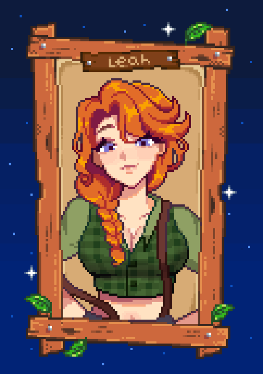 mimpish's tweet photo. Leah in my style 🧡 #pixelart #StardewValley https://t.co/iHt59lLJlh