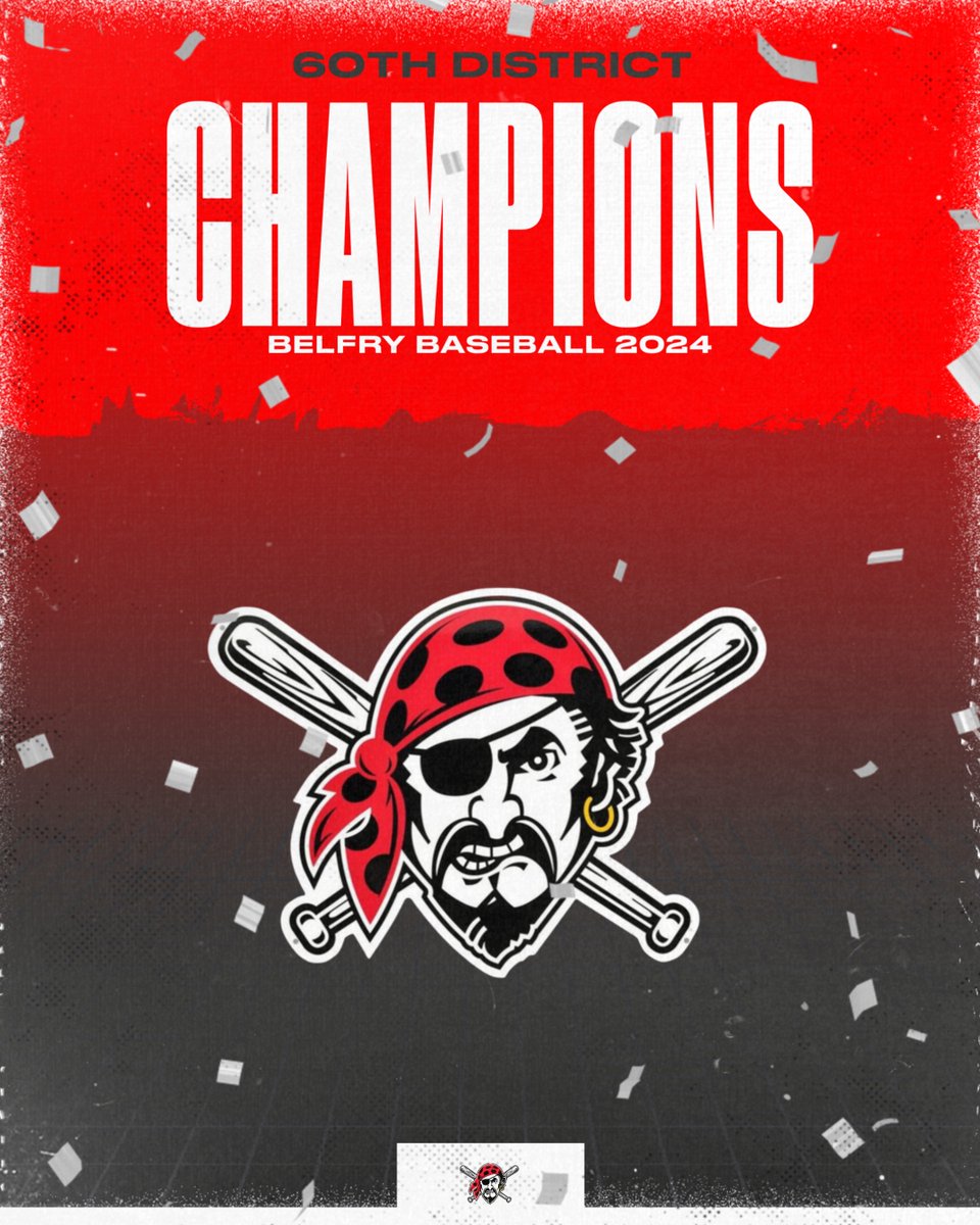 BaseballBelfry's tweet photo. Pirates claim their 26th overall 60th District Championship defeating Pike Central tonight 14-4! https://t.co/K5yXdQH5Ar