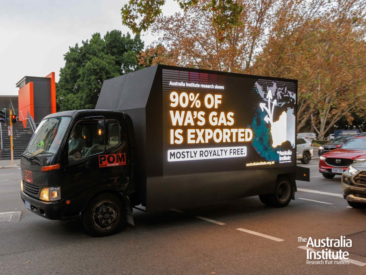 The Australian Energy Producers (formerly APPEA) conference is on in Perth, the 'largest annual upstream oil & gas event in the Sth Hemisphere'. We got a billboard truck to remind everyone where our gas is going. If there is ever a domestic gas shortage, look no further. #auspol
