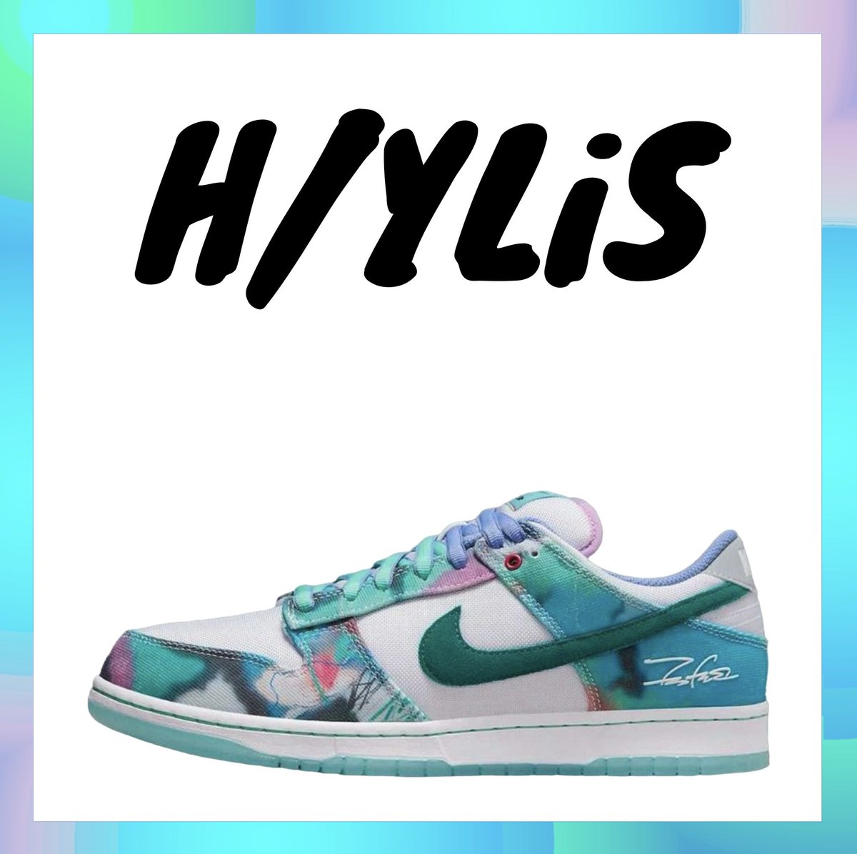 📣プレゼント企画📣 ／ Futura × Nike SB Dunk Low 'White and Geode Teal' お好きなサイズを1名にプレゼント💝 ＼ 📱応募方法 ✅@HY_Live_Snkrs をフォロー ✅本ポストをリポスト ✅欲しいサイズを引用またはリプにて明記 📅応募締切 6/2(日)23:59まで 👟当選発表 6/7(金)18:00頃