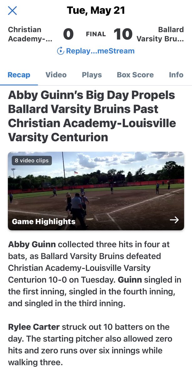 Ballard Fastpitch tweet media