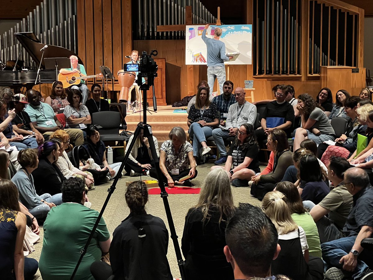 “The smoke rises up to remind us that the Holy Spirit does not just stay in one place, but goes with us wherever we go.” Opening worship together was beautiful! #AChildsWay24 #CSS24