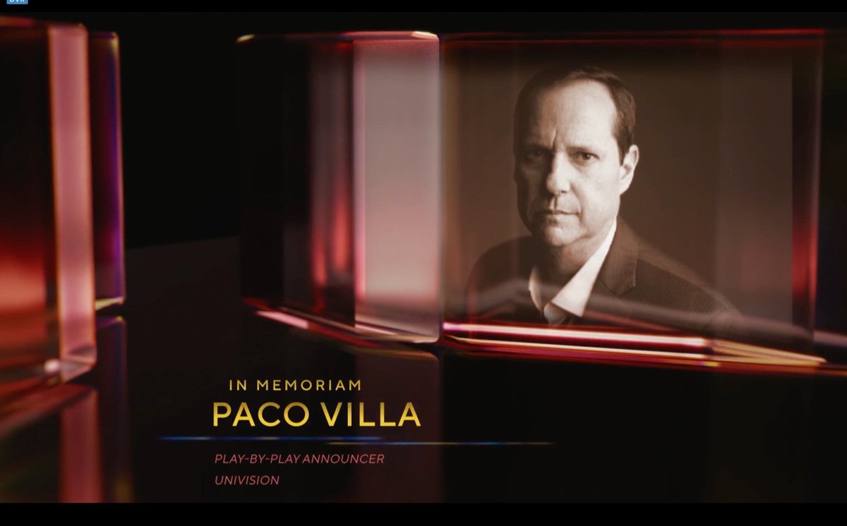 Paco Villa , enorme narrador y amigo recordado en la entrega de los Emmys !!!