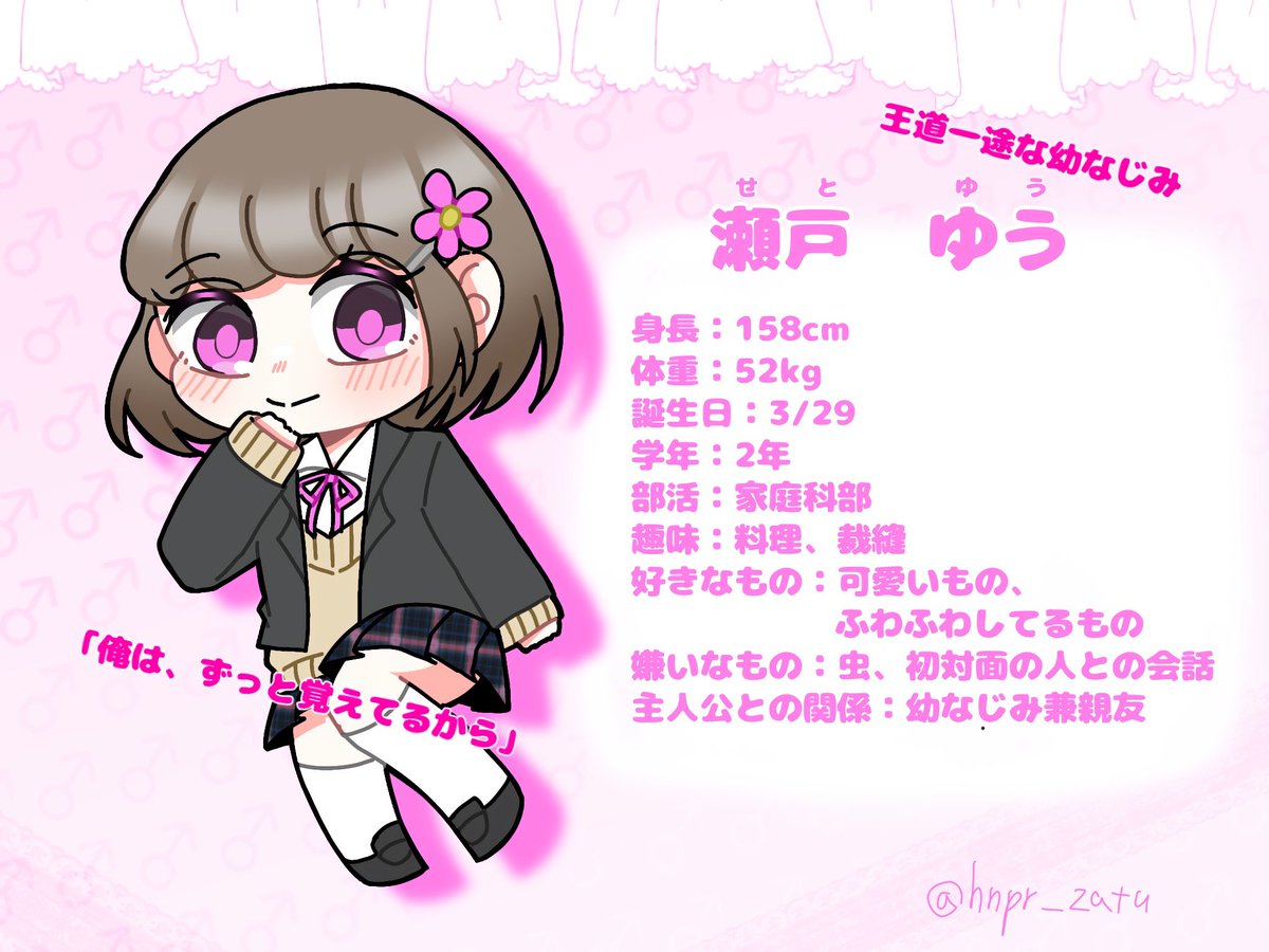 hnpr_zatu's tweet photo. 今作ってる攻略対象が全員男の娘の恋愛シミュレーションゲームのキャラ達のぷち紹介絵（1/2）

 #ゲーム制作  #創作 https://t.co/zZR5TchezG