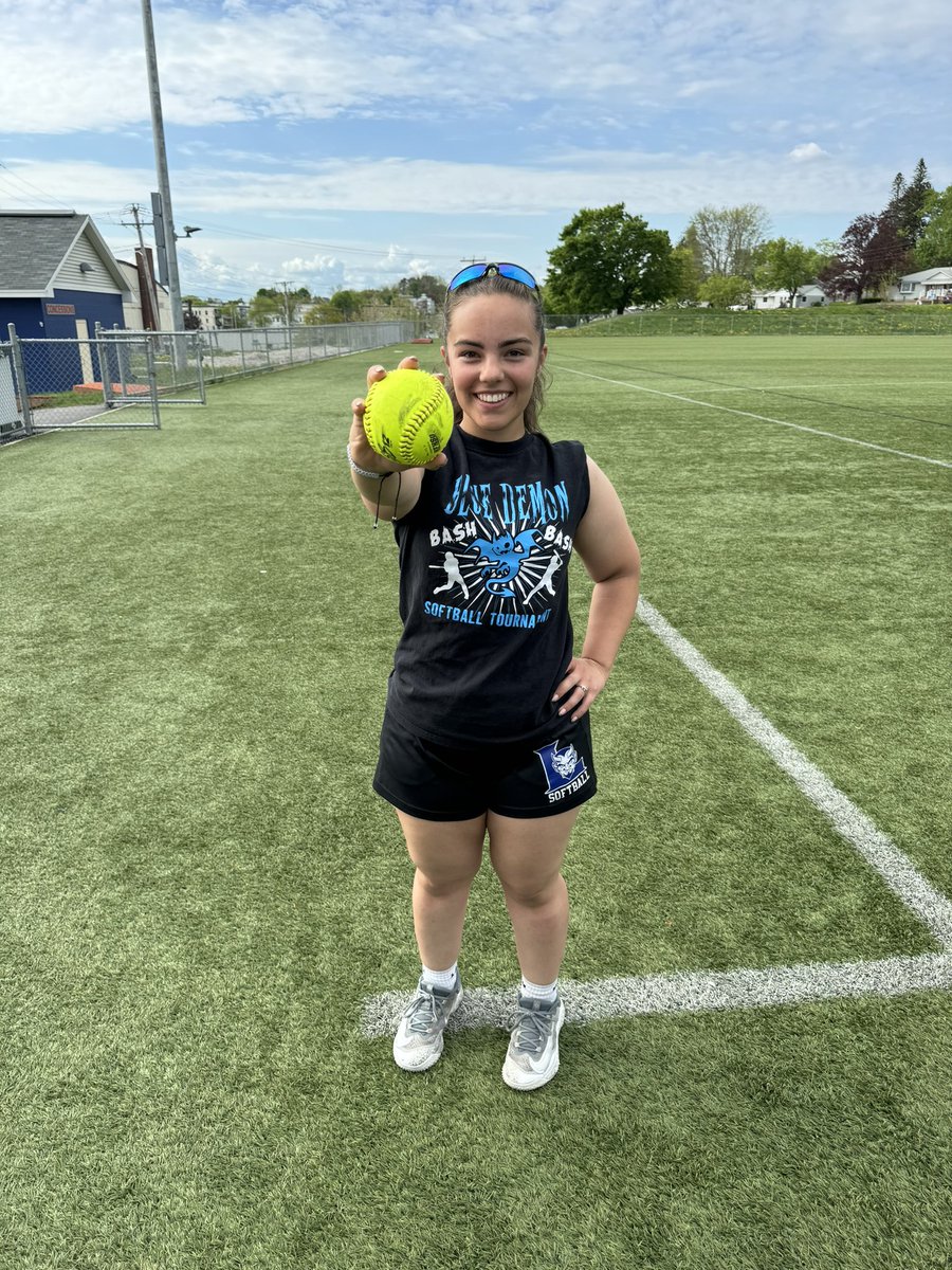 LewistonSftball's tweet photo. Player:  Coach, if I hit my 1st home run over the fence this season…I think you should paint your nails..

Me:  Deal..

AP did just that last week vs. Mt. Blue.  

So here they are.. https://t.co/aXZ3SRQ8xu