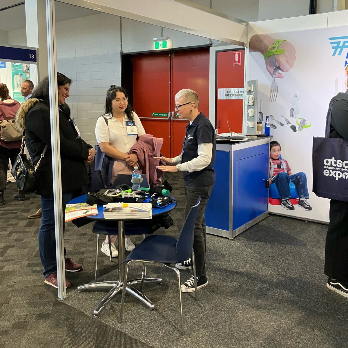 Day 1 of ATSA Independent Living Expo has commenced-Find us at Stand 62!  Some great independent living solutions on display include: Tactee, Active Hands, ELISpoon, Homecraft Daily Living Aids, & cura1 range. #ATSAExpo #PerformanceHealth #ndis #ndisprovider #disabilityawareness