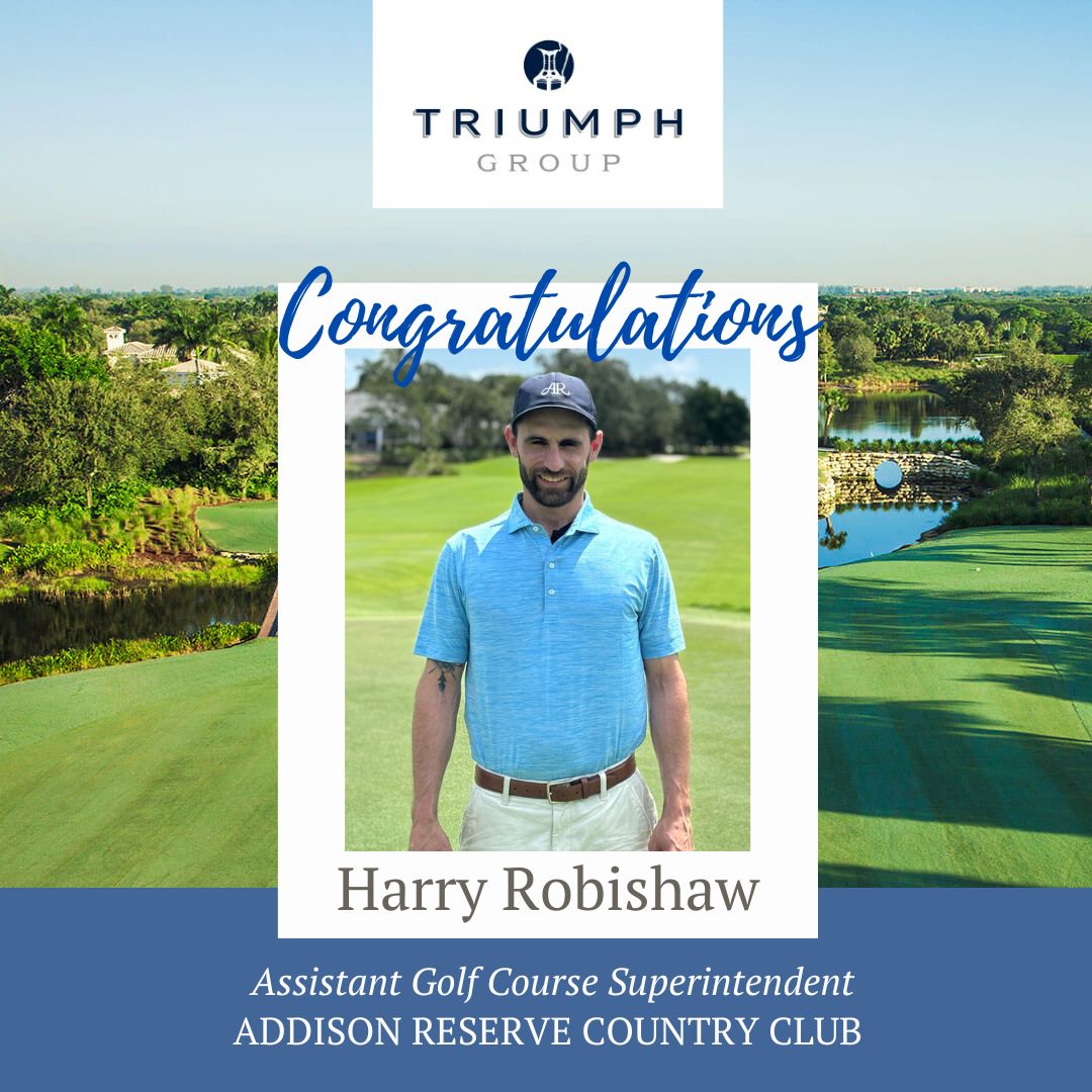 GroupTriumph's tweet photo. Well done Harry Robishaw on joining the Addison Reserve Country Club crew! All the best on your new opportunity!
#triumphgroup #triumphgroupusa #executivesearch #executiveplacement #countryclub #hospitalityindustry #generalmanager #assistantgolfprofessional #golfprofessionals #directors #assistantgolfcoursesuperintendent #golfcoursecareers #golfcoursemanagement #turfmanagement