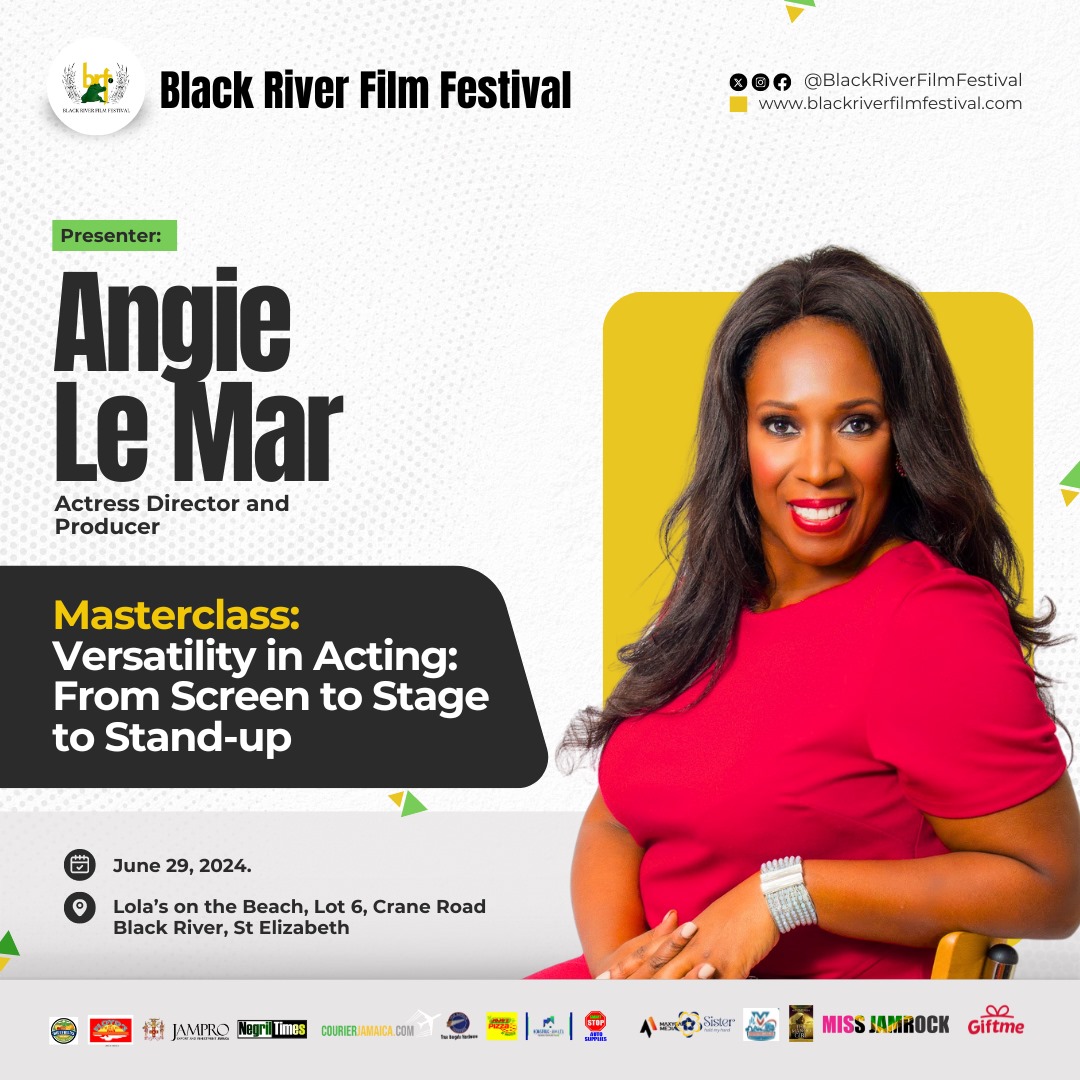 Angie Le Mar, multi-award-winning comedienne, writer, speaker, director/producer, joins the #Black #River #Film #Festival. #BRFF 
#AngieLeMar #Inspiration #StElizabeth #Jamaica #EntertainmentIndustry #FilmFestival #FilmMaking #Caribbean
