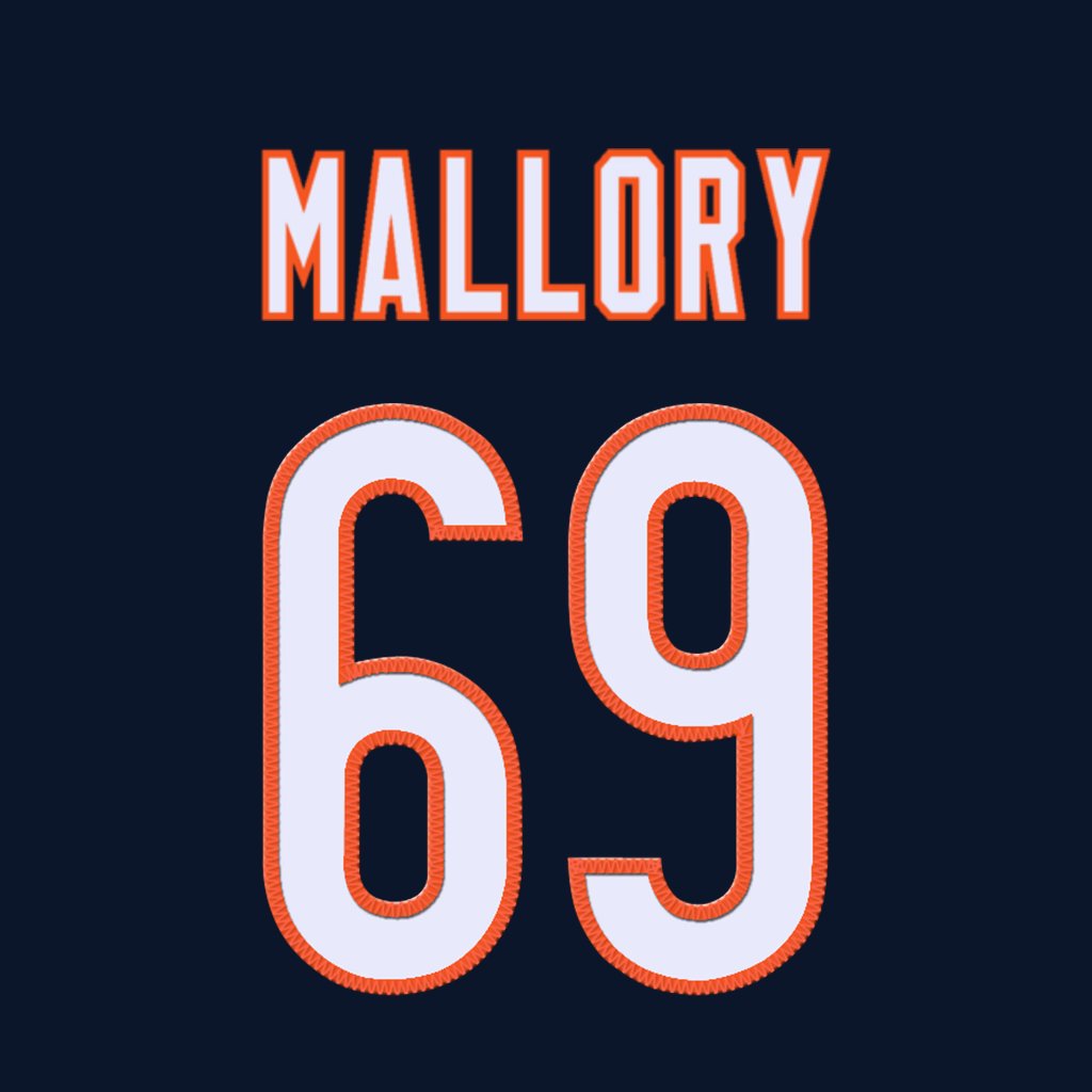 Chicago Bears DL Dashaun Mallory (<a href="/DashaunMallory/">Dashaun mallory</a>) is wearing number 69. Currently shared with Ja'Tyre Carter. #DaBears