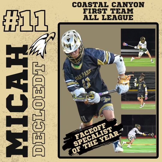 opeagleslax's tweet photo. Congratulations to our Faceoff Specialist of the Year, Goalkeeper of the Year and League MVP! 
Great work!!
@vcspreps @OakParkUSDSupt @OPathletics @EliavAppelbaum @TheAcornSports @haleymsawyer https://t.co/amQItDZVy3