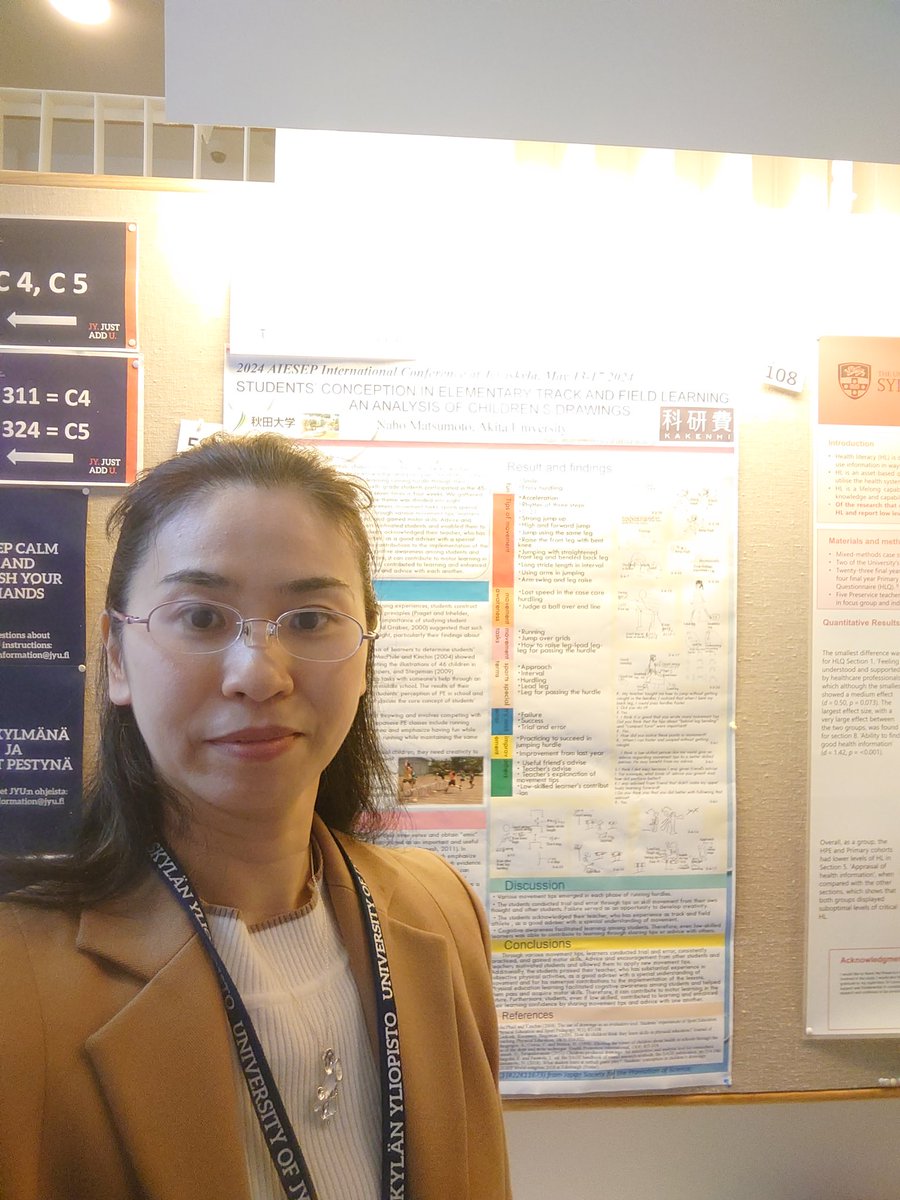 I finished my poster presentation at AIESEP2024 International conference in Finland JYU. There was good question that was useful to make suggestion part of research. I really appreciate that. Thanks for all peer support！
#AIESEP #AIESEP2024 #JYU #Finland