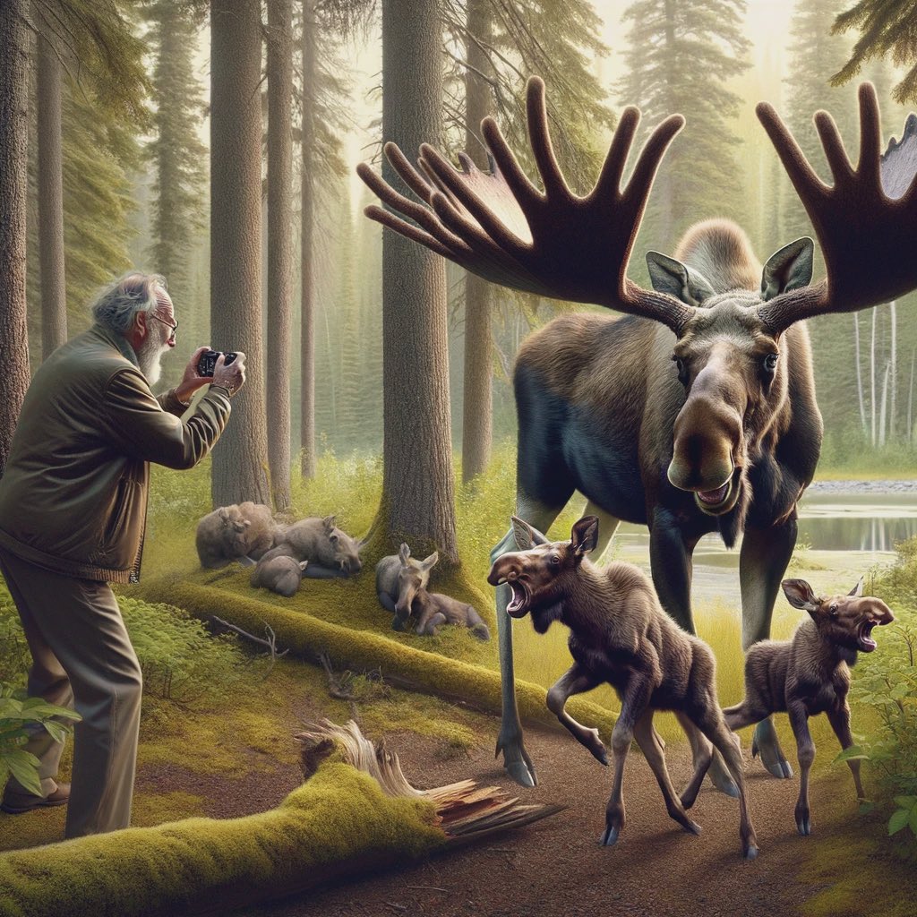 Tragic news from Alaska: 70-year-old Richard White was fatally attacked by a moose while photographing her calves in Kincaid Park. Remember to keep a safe distance from wildlife, especially during calving season. #WildlifeSafety #Alaska #RespectNature