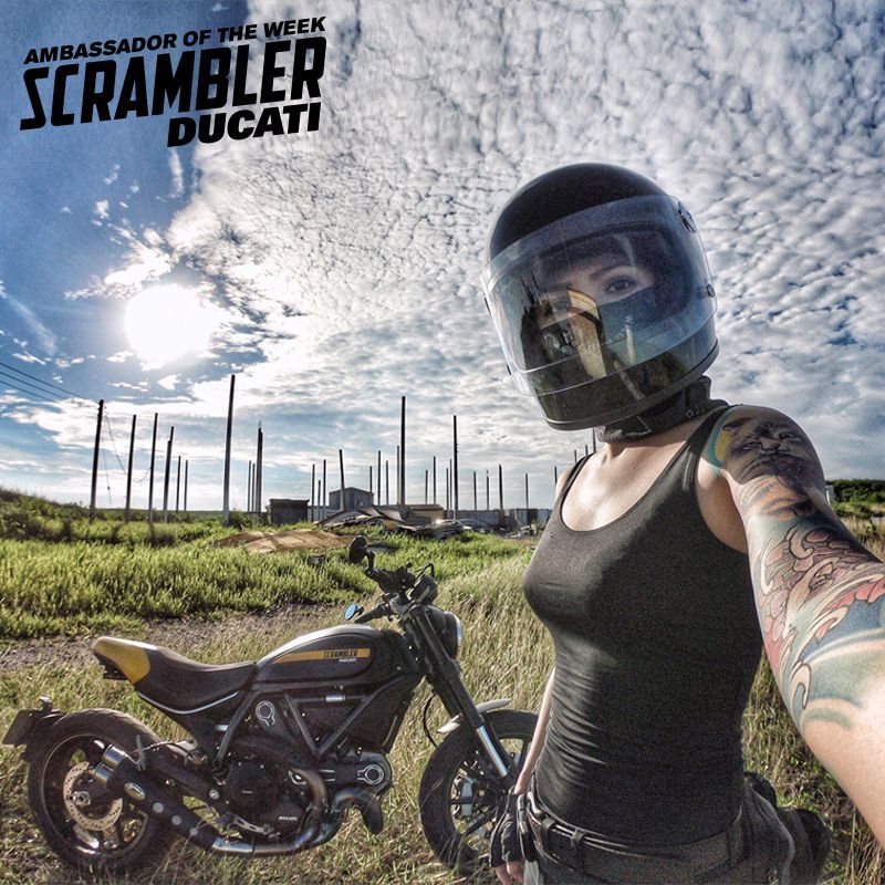 #Ducati Scrambler #BikerGirl