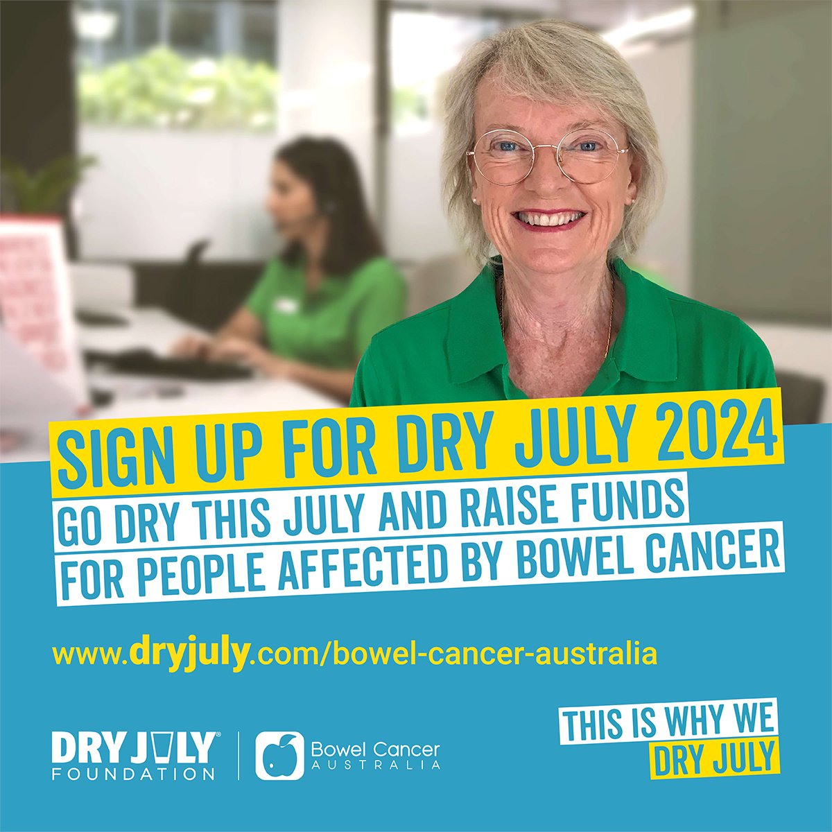 We’re excited to share that you can now officially sign up for Dry July 2024 in support of Bowel Cancer Australia!⁠ By signing up and raising funds, you'll be supporting vital services and care for people affected by cancer. Helping Bowel Cancer Australia to expand the