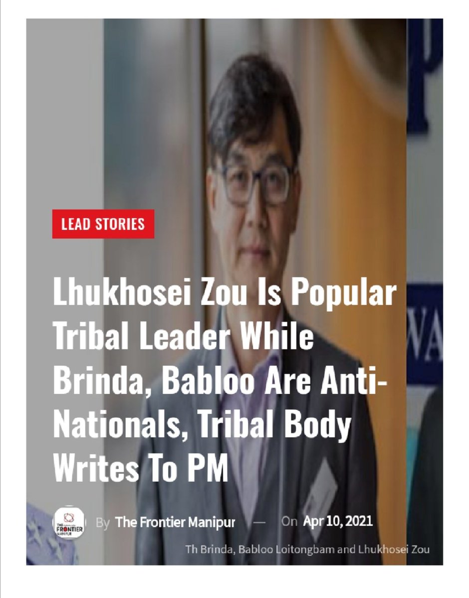 @assamfresh And these refugees have declared Brinda & Babloo as Anti-nationals for going after #Lukhosei_Zou(drug lords). These refugees suck up big time, and they think they stand on higher moral grounds. Recently, they made Mizoram the 'Drug capital of India'.