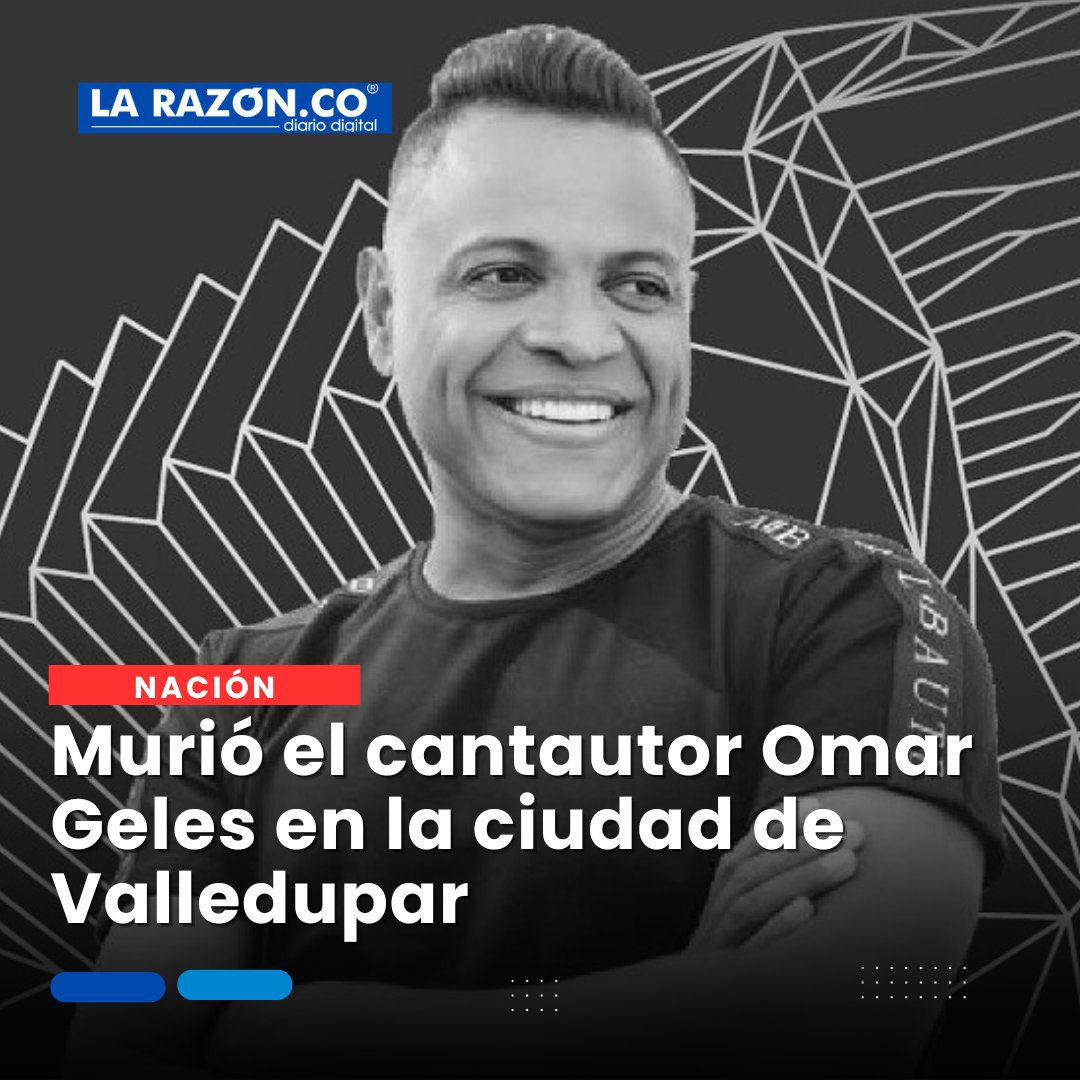 Me invade una tristeza profunda, inmensa. Maestro Omar Geles, en paz descanse. Gracias por esa monstruosidad para componer tantos éxitos del folclor vallenato que tanto amo. Por ese sentimiento. Gracias por esa virtuosidad en el acordeón que lo llevó a ser Rey Vallenato. Miles de