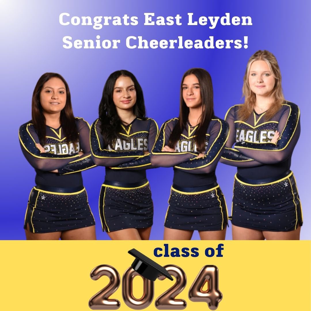 ⭐️Officially Alum! Congratulations to our East Leyden cheerleaders who graduated tonight; we are so proud of you! #leydenpride