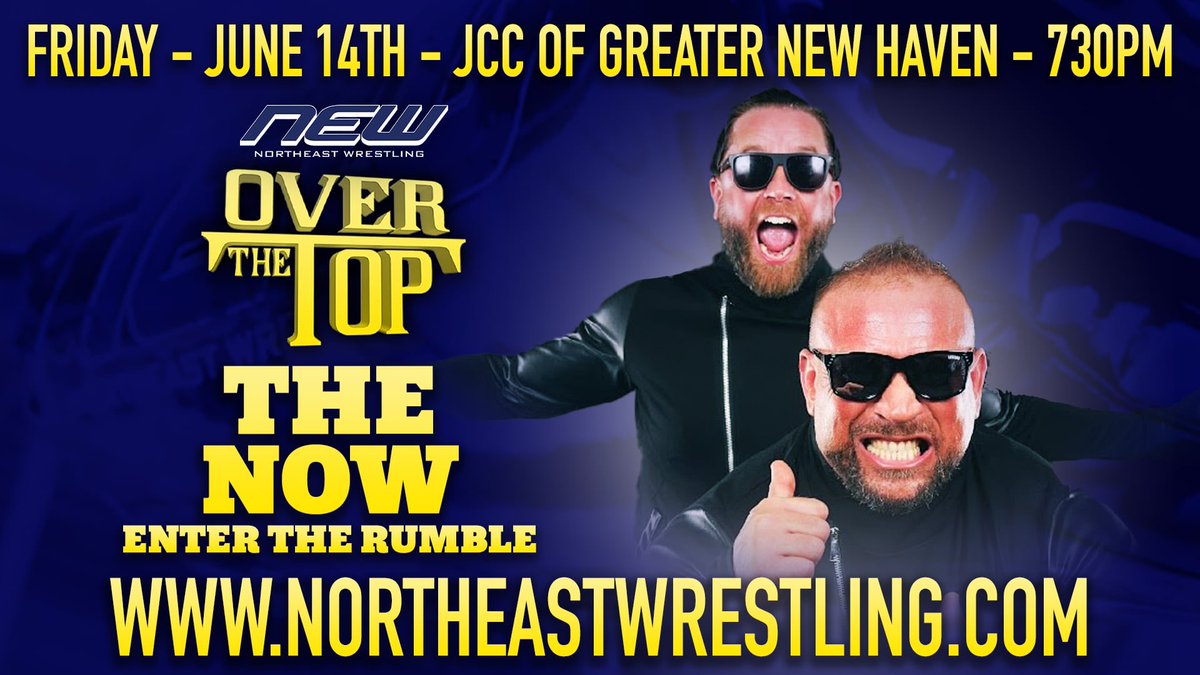 Go ahead and put them on @newwrestling1 fans! 🕶 We’re back and ready to live in the NOW in New Haven!