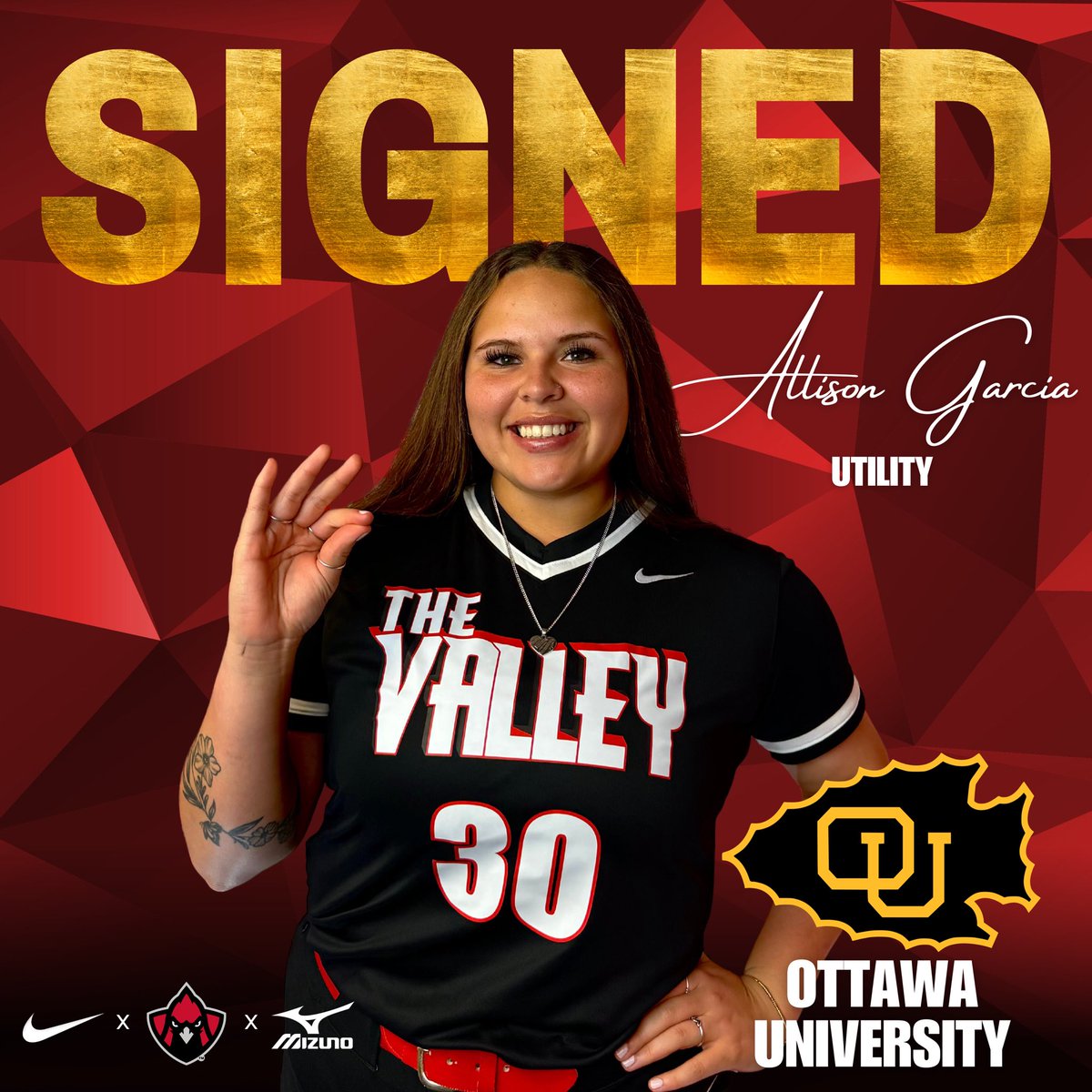 Trading in the red and black for black and gold, Allison is headed to Ottawa! Let’s go Chuck! #CardinalNation | #BirdGang