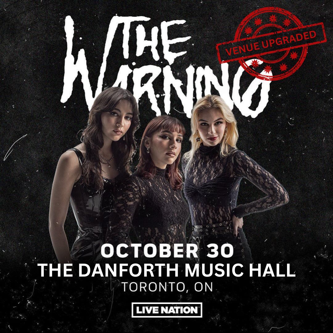 Due to high demand, @TheWarningBand2's October 30th show at The Opera House in Toronto has been moved to @TheDanforthMH. Previously purchased tickets will be honoured at the new venue. 🎟 Tickets Available here: livemu.sc/4dPJU6c #TheWarningBand #KMFTour2024