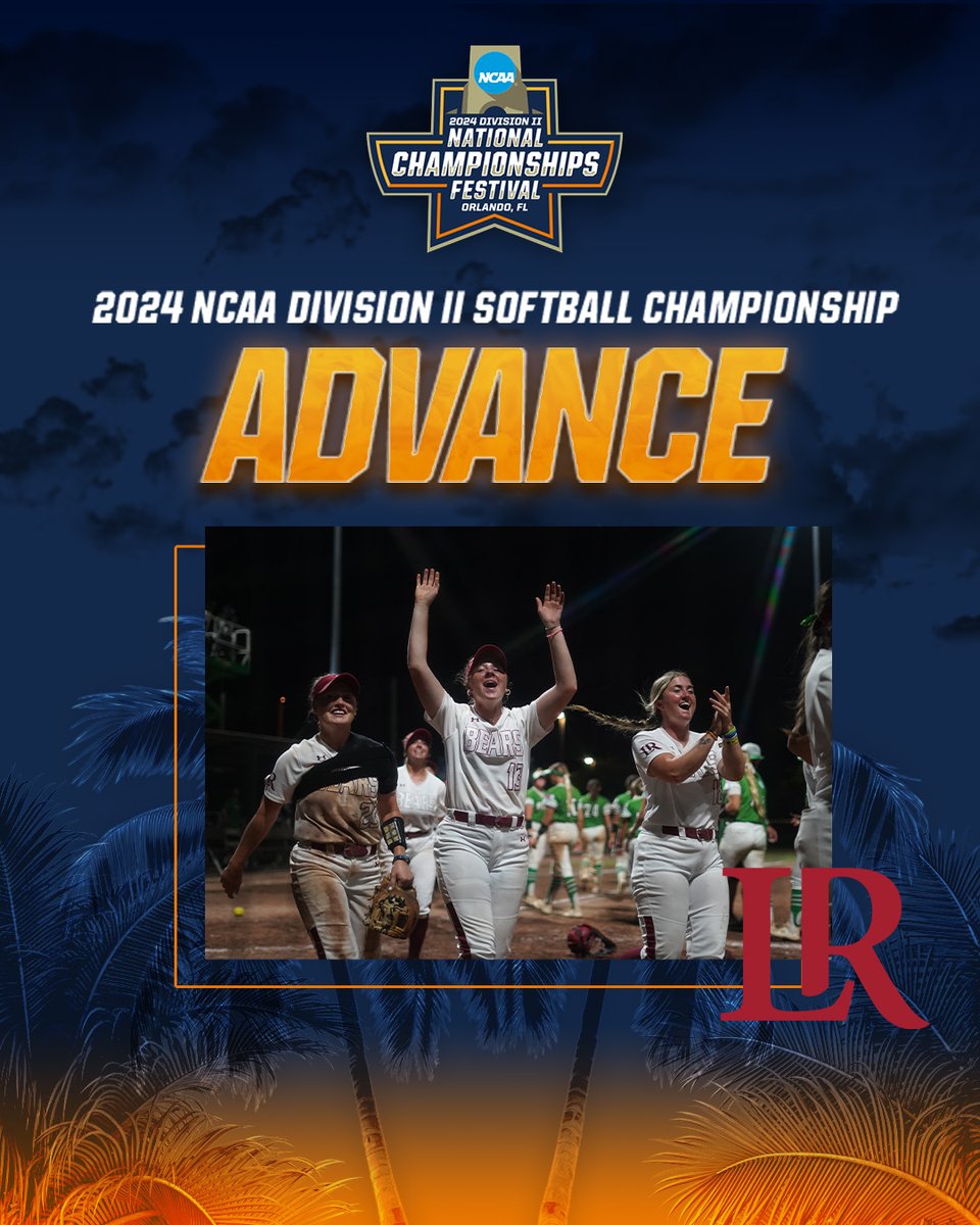 NCAADII's tweet photo. SEMIFINALS ARE A 🔒

@LRSoftball completes the #D2SB Semifinalists after their extra innings victory! 🥳👊

#D2Festival https://t.co/2tYX3CnB7B