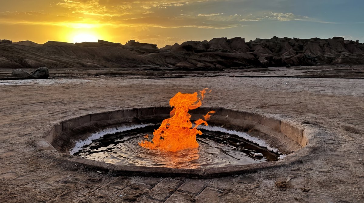 With dancing flames and boiling springs, the Baicheng Flaming Fountain has displayed the marvelous coexistence of water💦 and fire🔥 for thousands of years!
#visitxinjiang #xinjiangisaniceplace #thisisxinjiang #xinjiangstyle #xinjiangportrait #explorexinjiang #travelinxinjiang