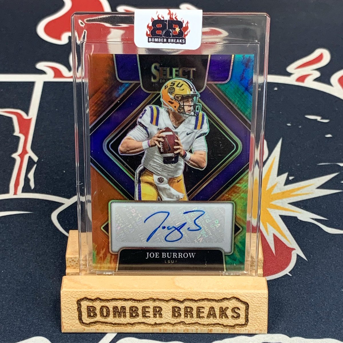 Select Draft Tie-Dye Auto /25 of @JoeyB with a sweet pull in our @bomberbreaks Ignition Football breaks!
🔥🔥 @paniniamerica #whodoyoucollect #bengals #lsutigers #geauxtigers #cincinnatibengals #thehobby #groupbreaks #boxbreaks #casebreaks #joeburrow #collect