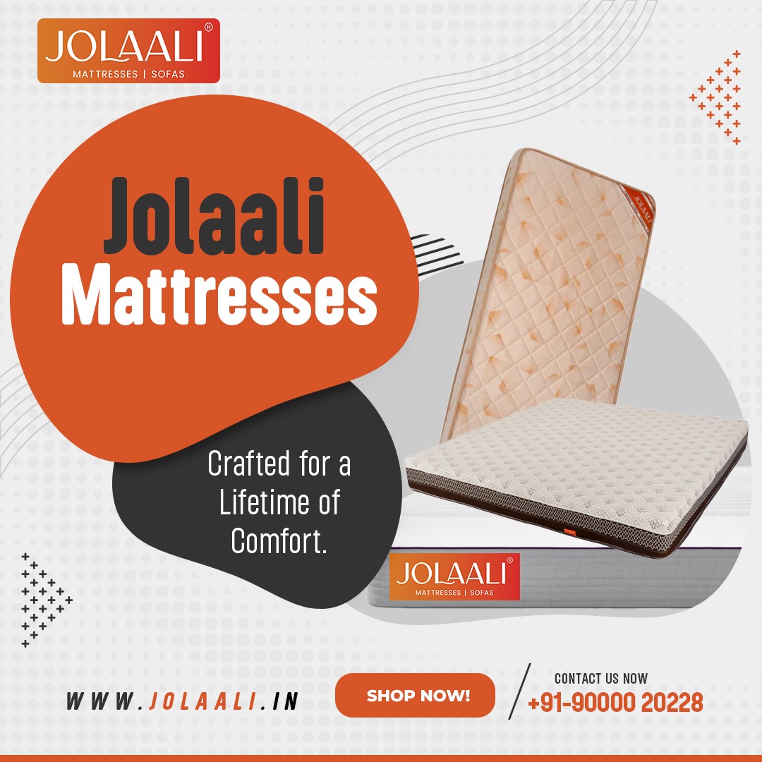 Sleep like royalty with Jolaali mattresses. 💤 Unmatched comfort for your best night's sleep.

For More Details
Visit : jolaali.in
Mobile : 90000 20228

#JolaaliMattresses #hyderabadmattress #Hyderabadfurnitures #customsofamakers #bestmattressstoreinhyderabad