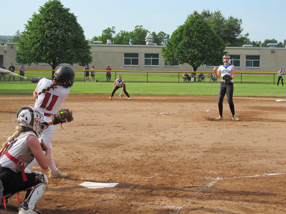 Starting pitcher Kennedy Boisvert recorded a complete game win, tossed seven strong innings, scattered three hits, allowed two walks, three runs (two earned), and struck out 14 in the Hoosick Falls victory.
