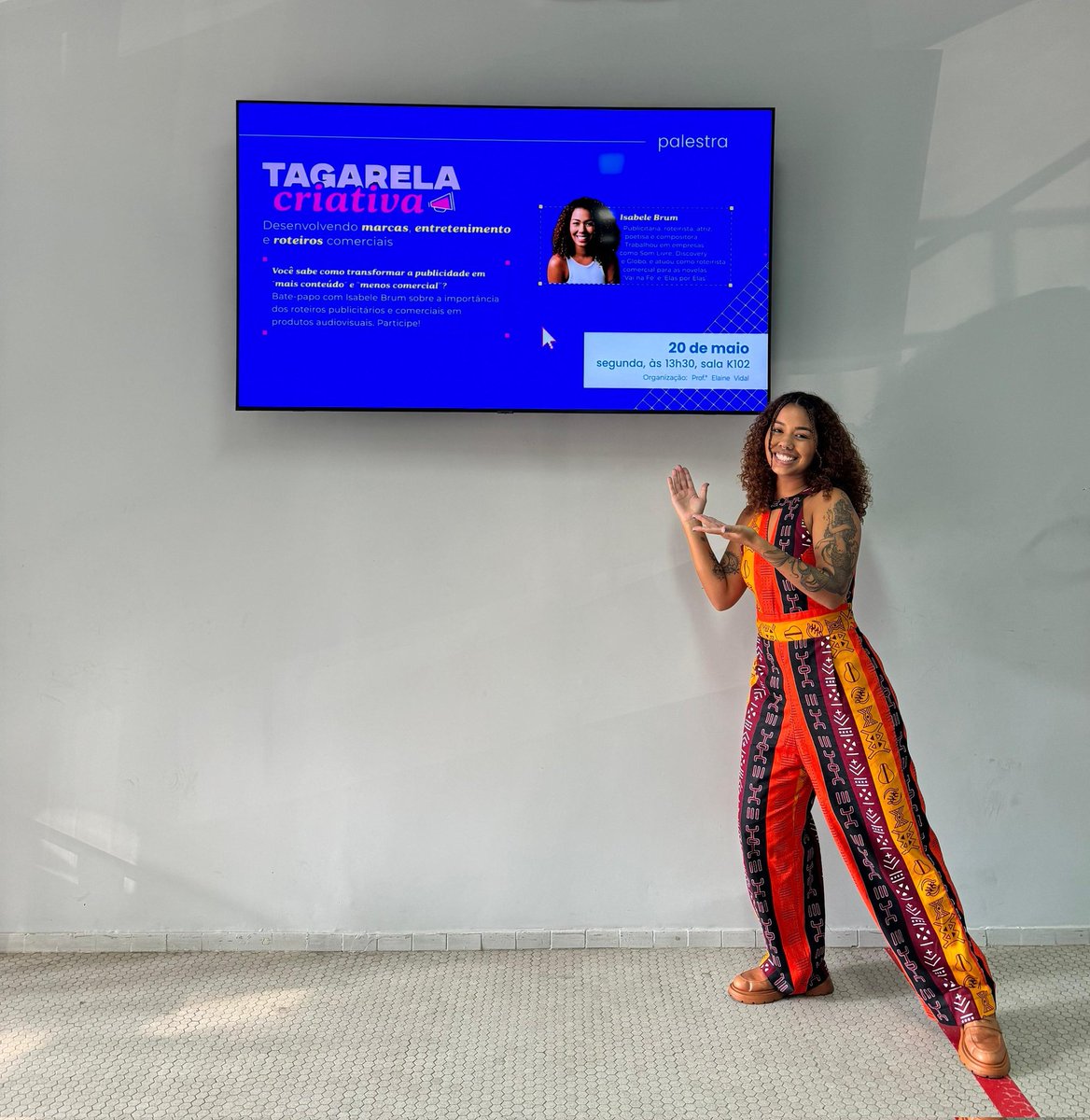 BeleBrum's tweet image. Ontem foi um dia muito especial pra mim. Fui palestrar lá na PUC RIO. Mesmo com todas as minhas inseguranças e diversaaaas autocríticas, eu fui, eu tava. 😂🙏🏾Foi tudoooo!