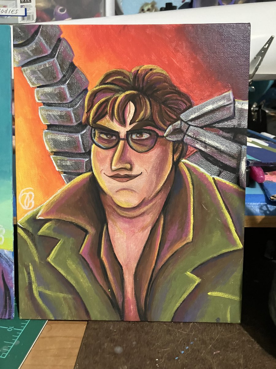 matchasketches's tweet image. Me: (has a 3-day vacation between starting my new job)
Also me: (doesn’t go anywhere and instead stays home painting  dilf portraits) 
#spiderman2002 #spiderman2 #greengoblin #normanosborn #docock #ottooctavius