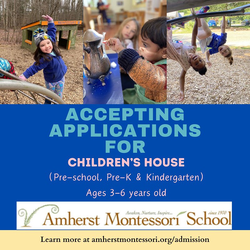 🌿📖 Amherst Montessori School is welcoming new students for its Children’s House programs. Ideal for ages 3-6, focused on immersive, hands-on learning. ➡️ More info: conta.cc/3V9OfK1
#westernMass