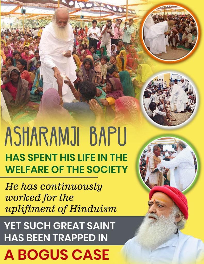 55+ years of serving the society, bringing a resurgence of Dharmic way of life in the life of crores, fighting against the conversion mafia bin various tribals belts.

Jailed due false allegations, still not even a single social welfare activities that had been established